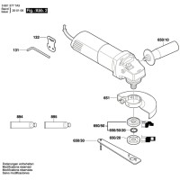 Bosch 0 601 377 7AB GWS 850 C Angle Grinder Spare Parts